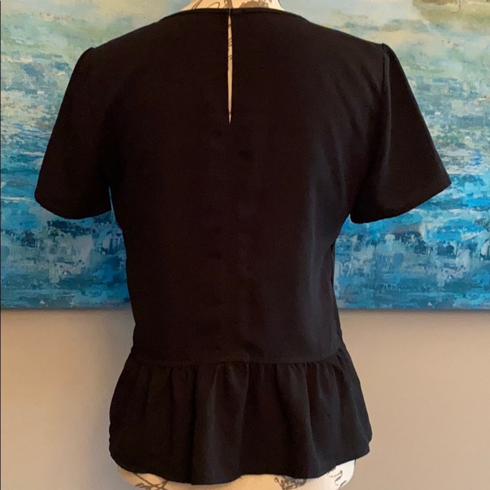 Ann Taylor Black Peplum Blouse - Picture 4 of 4